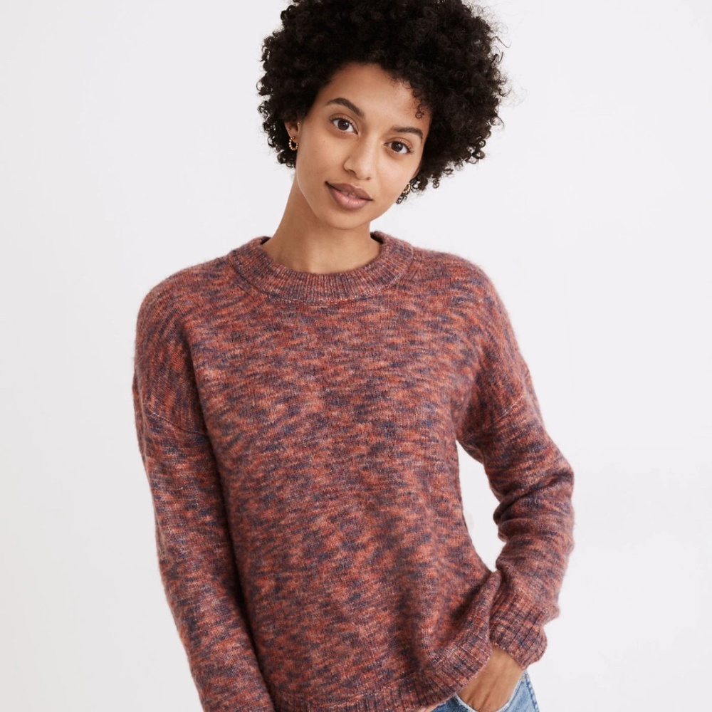 Madewell Space-Dyed Birchmont Side-Button Pullover Sweater